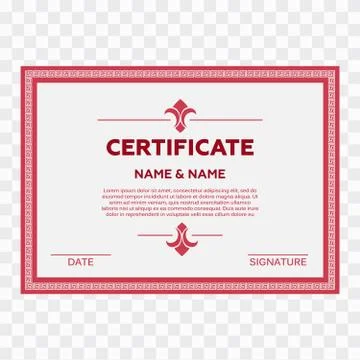 Certificate vector illustration. Certificate border template vector Stock Illustration