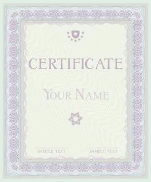 Certificate. vector pattern  diplomas Stock Illustration