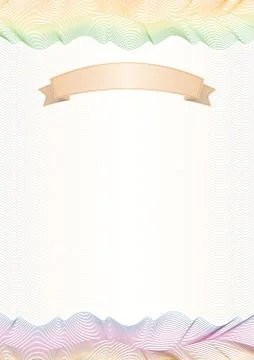 Certificate wavy lines Stock Illustration