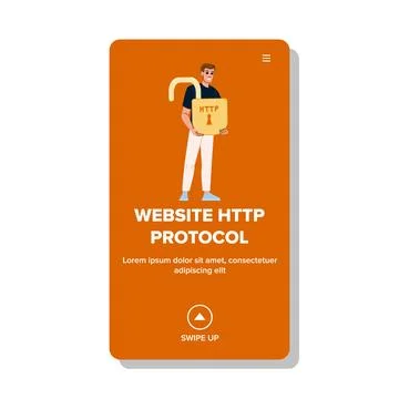 Certificate website http protocol vector 스톡 일러스트