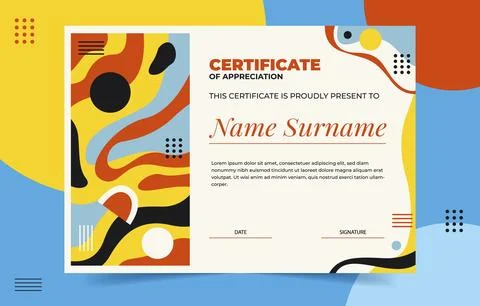 Certificatecreativebackground 库存插图