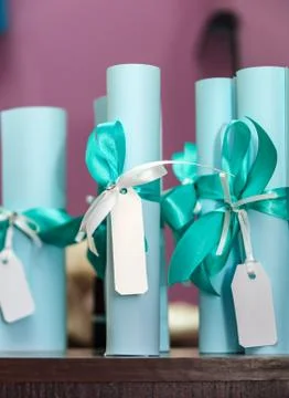 Certificates with tags 스톡 사진