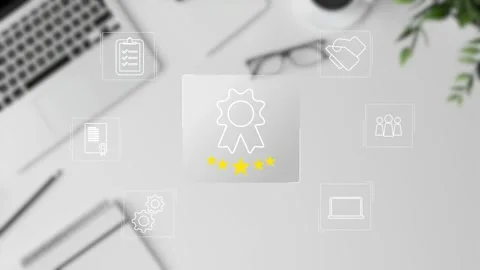 Certification and standardization process, iso certified business, Stock Footage 281628815