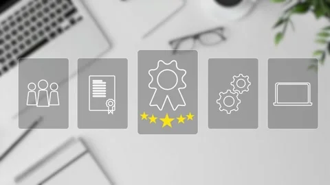 Certification and standardization process, iso certified business, Stock Footage 281628853