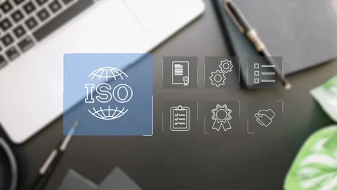 Certification and standardization process, iso certified business, Stock Footage 281628916
