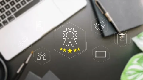 Certification and standardization process, iso certified business, Stock Footage 281629074