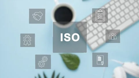 Certification and standardization process, iso certified business, Stock Footage 281629121