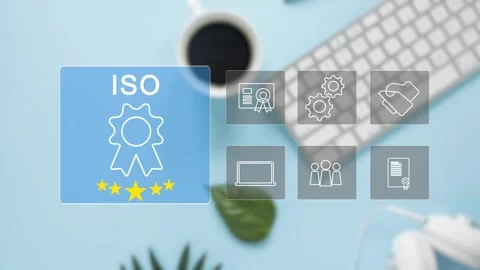 Certification and standardization process, iso certified business, Stock Footage 281629141