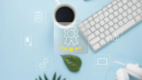 Certification and standardization process, iso certified business, Stock Footage 281629206