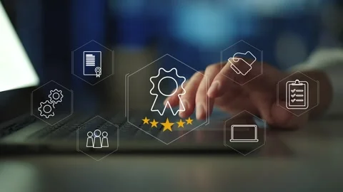 Certification and standardization process, iso certified business, Stock Footage 281718344