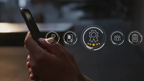 Certification and standardization process, iso certified business, Stock Footage 281718705