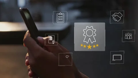Certification and standardization process, iso certified business, Stock Footage 281718908
