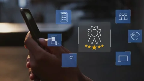 Certification and standardization process, iso certified business, Stock Footage 281718909