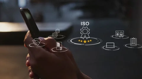 Certification and standardization process, iso certified business, Stock Footage 281719003