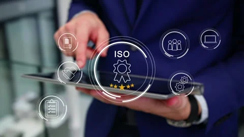 Certification and standardization process, iso certified business, Stock Footage 281719108