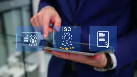 Certification and standardization process, iso certified business, Stock Footage 281719110