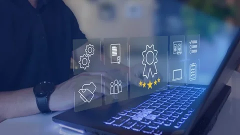 Certification and standardization process, iso certified business, Stock Footage 293189967