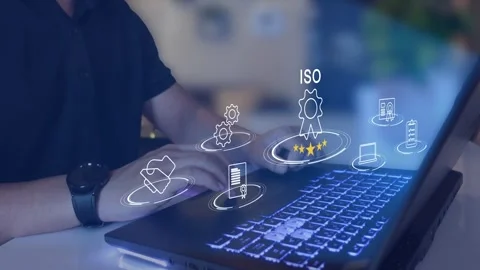 Certification and standardization process, iso certified business, Stock Footage 293190034