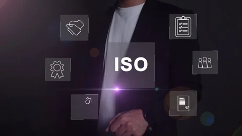 Certification and standardization process, iso certified business, Stock Footage 293190040