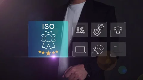 Certification and standardization process, iso certified business, Stock Footage 293190068