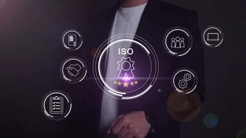 Certification and standardization process, iso certified business, Stock Footage 293190095