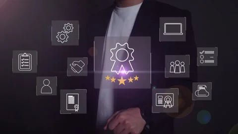 Certification and standardization process, iso certified business, Stock Footage 293190133