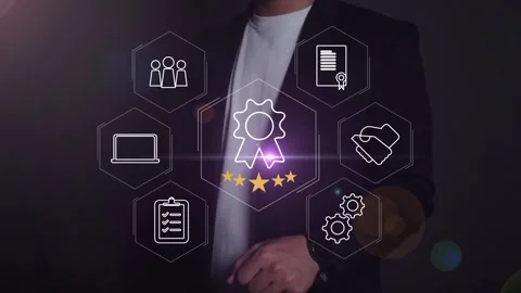 Certification and standardization process, iso certified business, Stock Footage 293190147