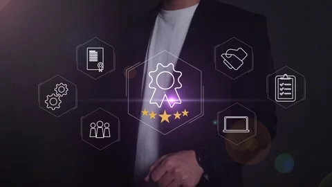 Certification and standardization process, iso certified business, Stock Footage 293190148