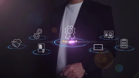 Certification and standardization process, iso certified business, Stock Footage 293190164