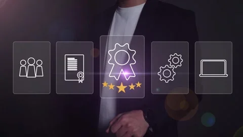 Certification and standardization process, iso certified business, Stock Footage 293190170