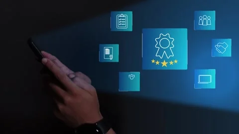 Certification and standardization process, iso certified business, Stock Footage 293190220