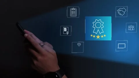 Certification and standardization process, iso certified business, Stock Footage 293190226