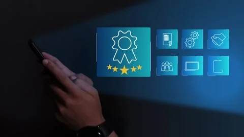 Certification and standardization process, iso certified business, Stock Footage 293190241
