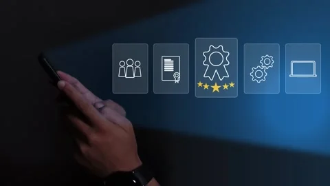 Certification and standardization process, iso certified business, Stock Footage 293190281