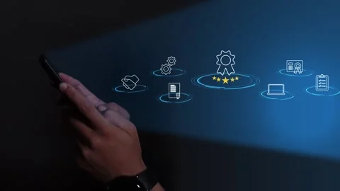 Certification and standardization process, iso certified business, Stock Footage 293190296