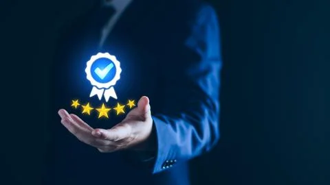 Certification and standardization process, iso certified business, conformi.. Stock Photos