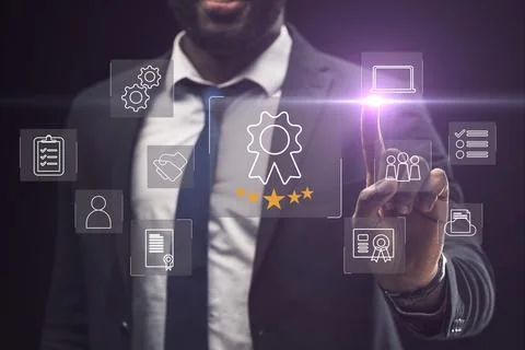 Certification and standardization process, iso-certified business, Stock Photos