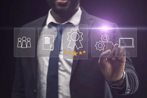 Certification and standardization process, iso-certified business, Stock Photos