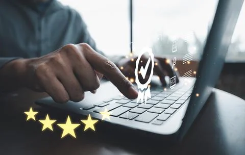 Certification and standards evaluation process Stock Photos