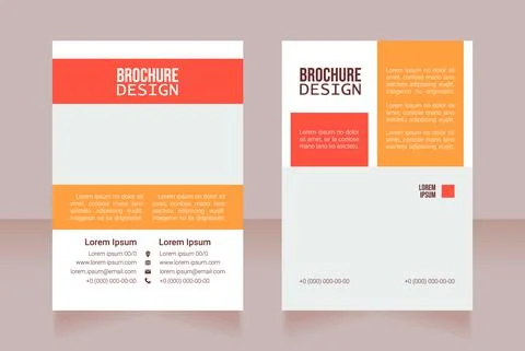 Certification course blank brochure design Stock Illustration