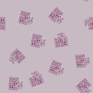 Certification green building glyph vector seamless pattern Stock Illustration