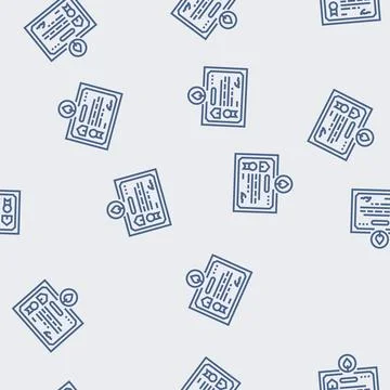 Certification green building line seamless pattern Ilustración de archivo
