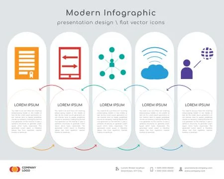 Certification infographics design Illustrazione stock