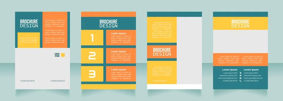 Certification program blank brochure design Stock-Illustration