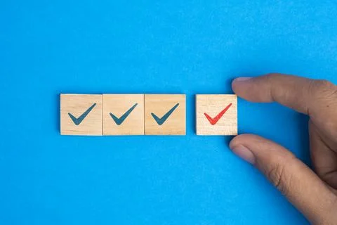 Certified and correct mark. Standard certification, accurate selection, pro.. Stock Photos