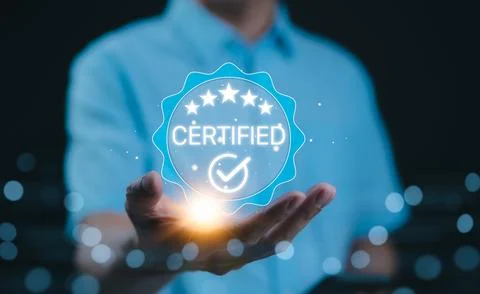 Certified concept. Stock Photos