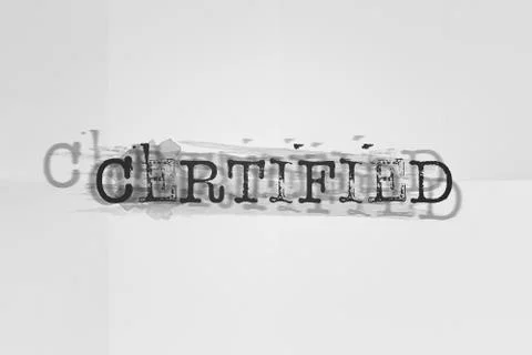 Certified Dirty Stamp Stock Illustration
