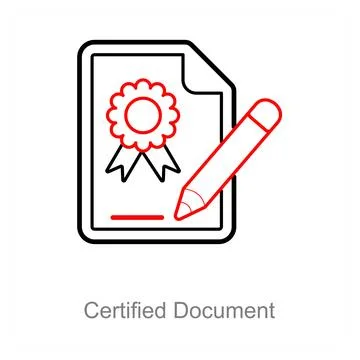Certified Document Stock Illustration