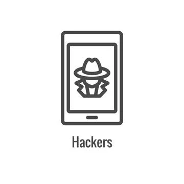 Certified Ethical Hacking icon showing security and hacking ideas 스톡 일러스트