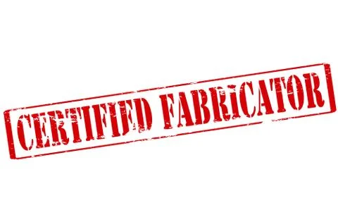 Certified fabricator Illustrazione stock